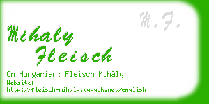 mihaly fleisch business card